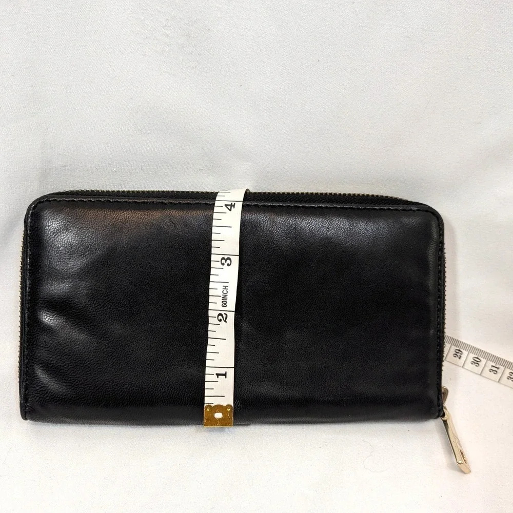 DKNY Black Leather Wallet NWT; Zip Around Continental Organizer